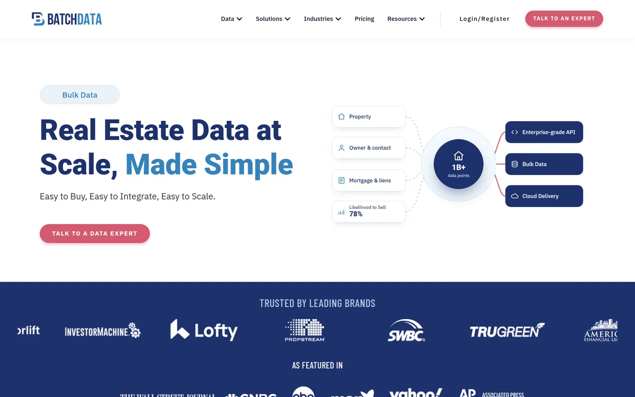 BatchData homepage