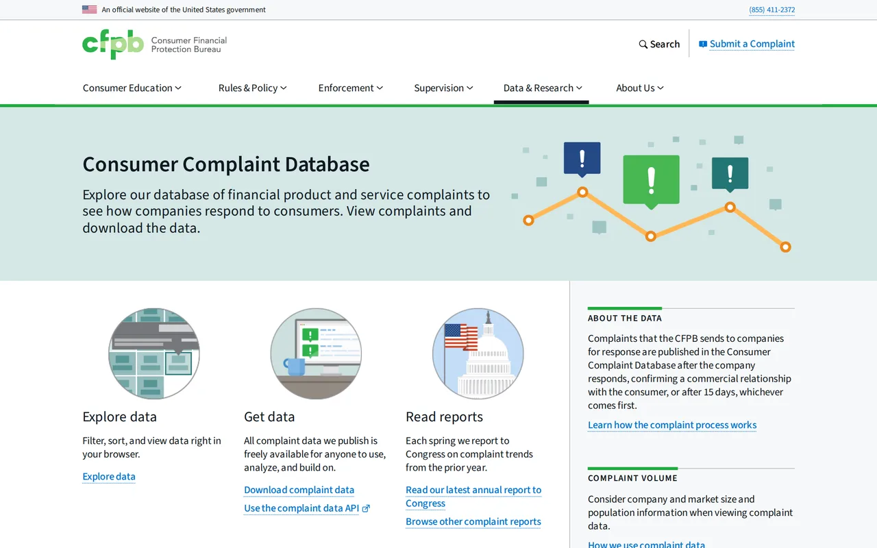 CFPB homepage