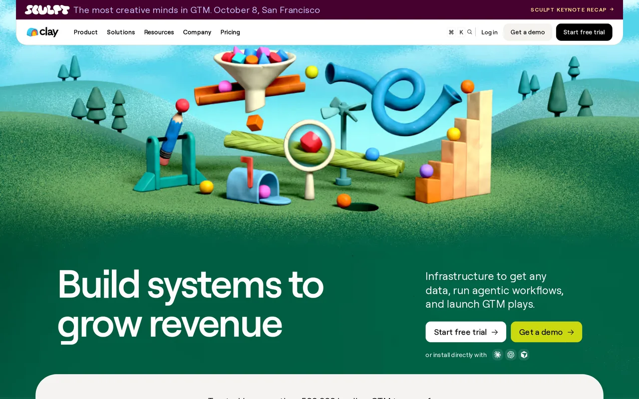 Clay homepage