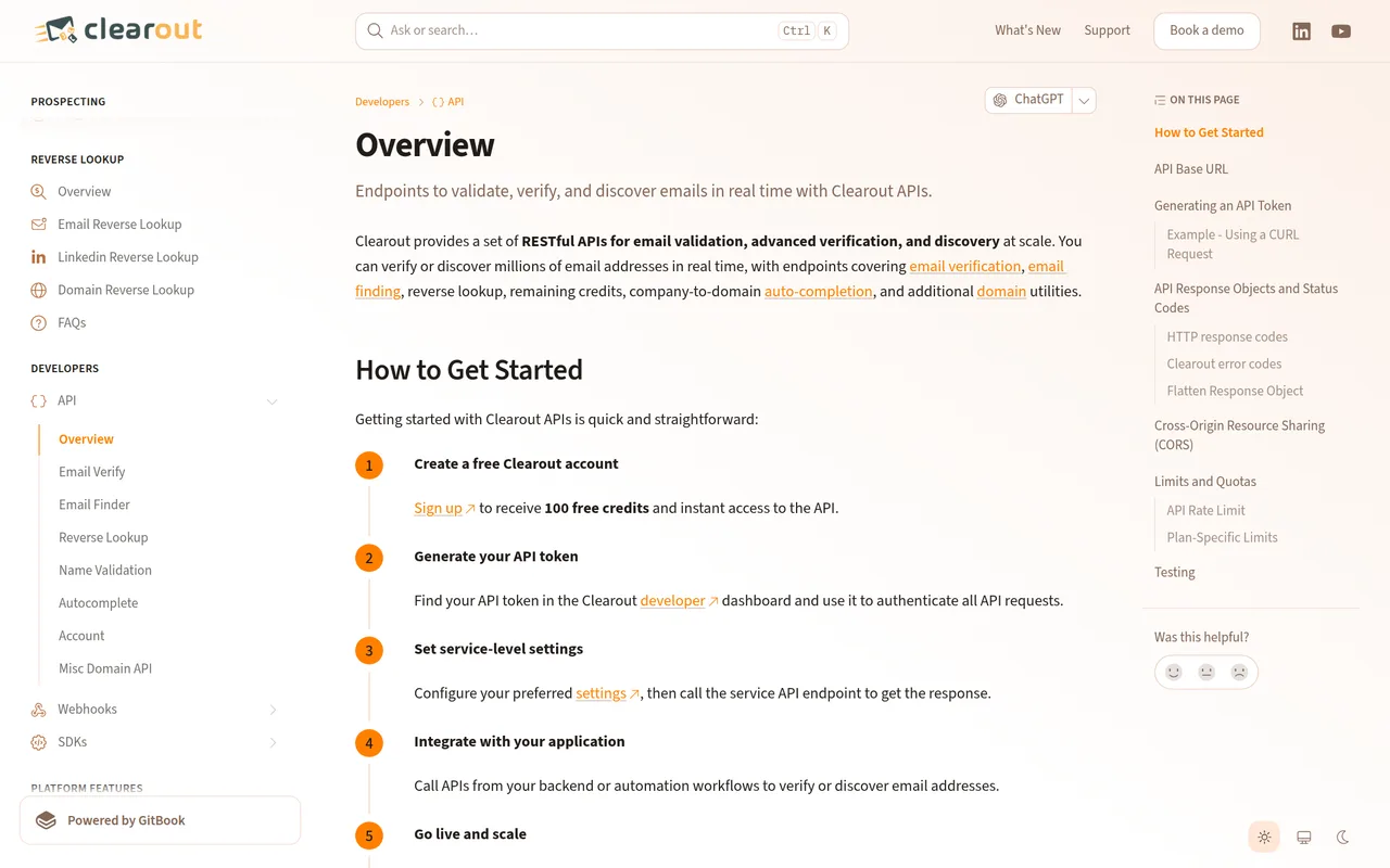 Clearout api reference