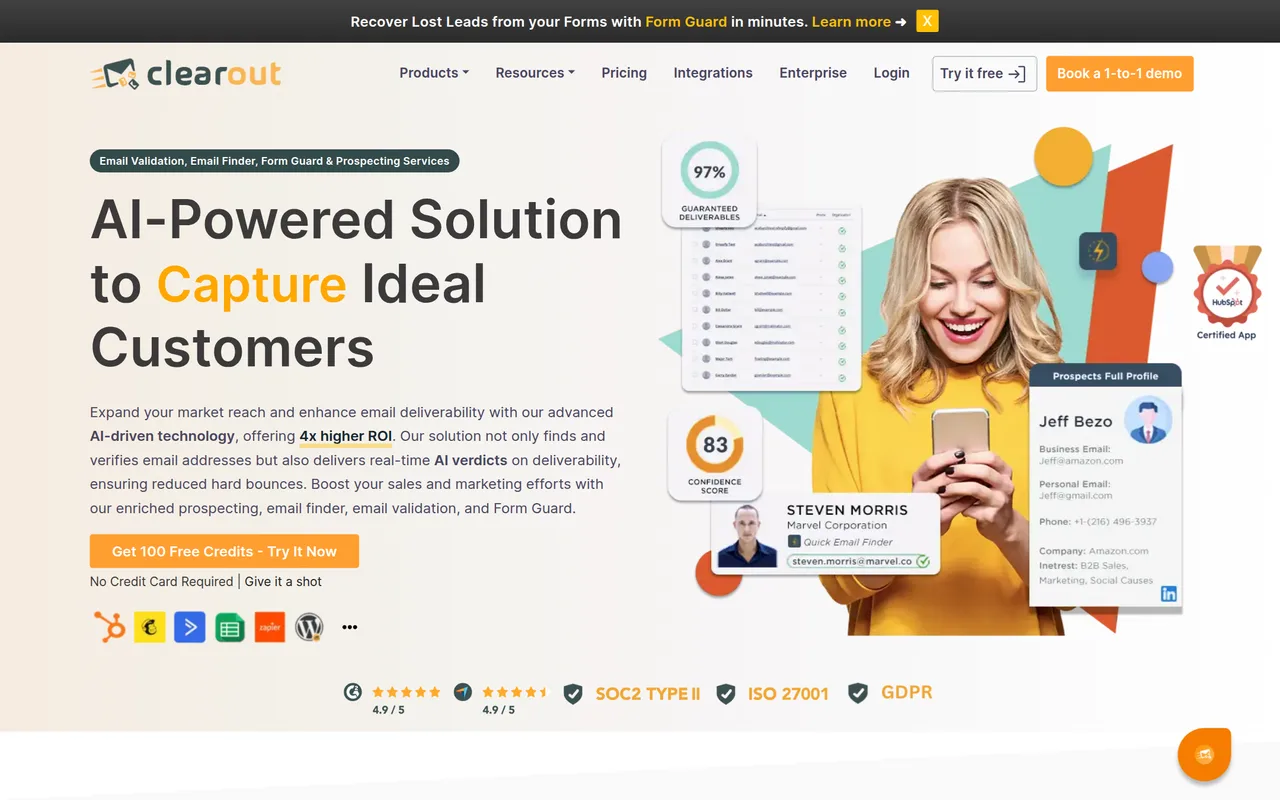 Clearout homepage