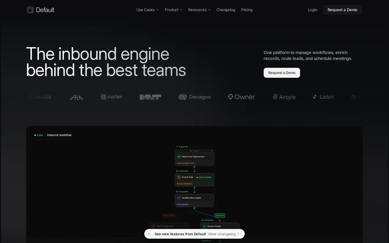 Default homepage