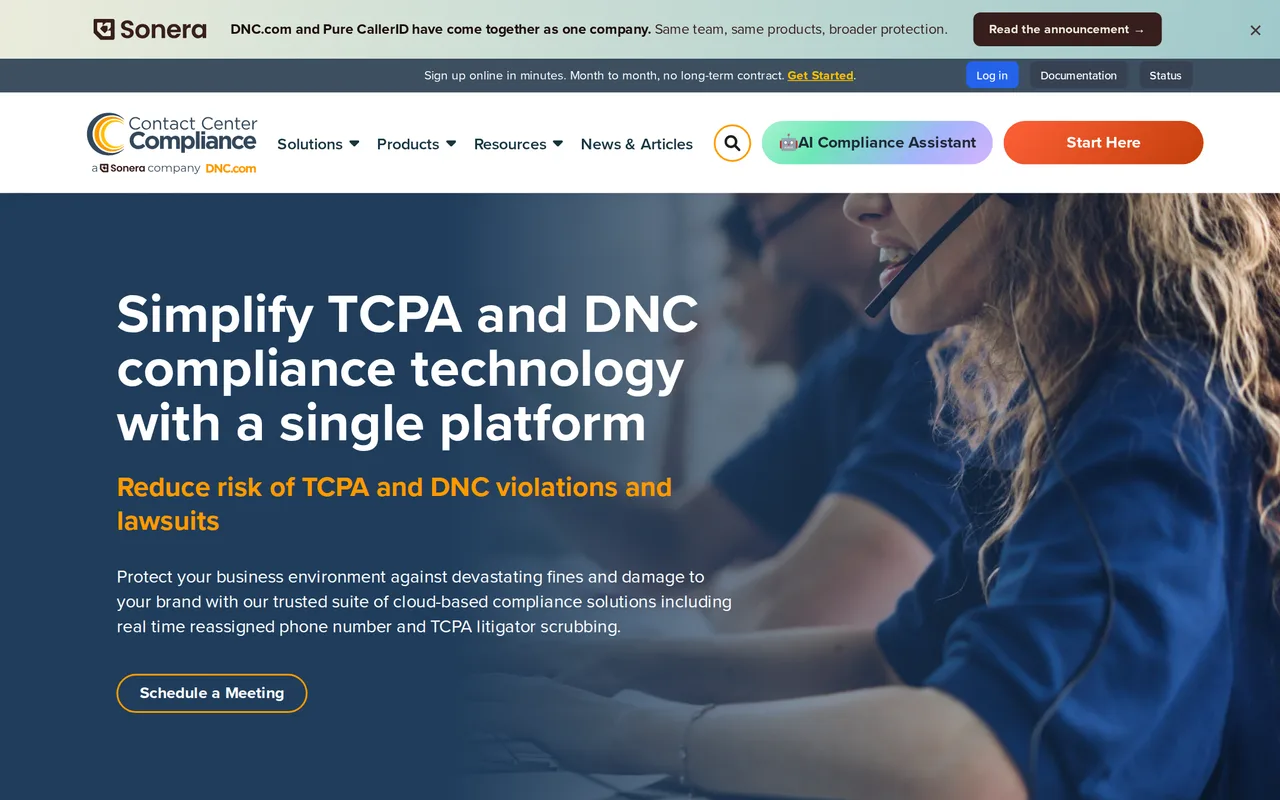 DNC.com homepage