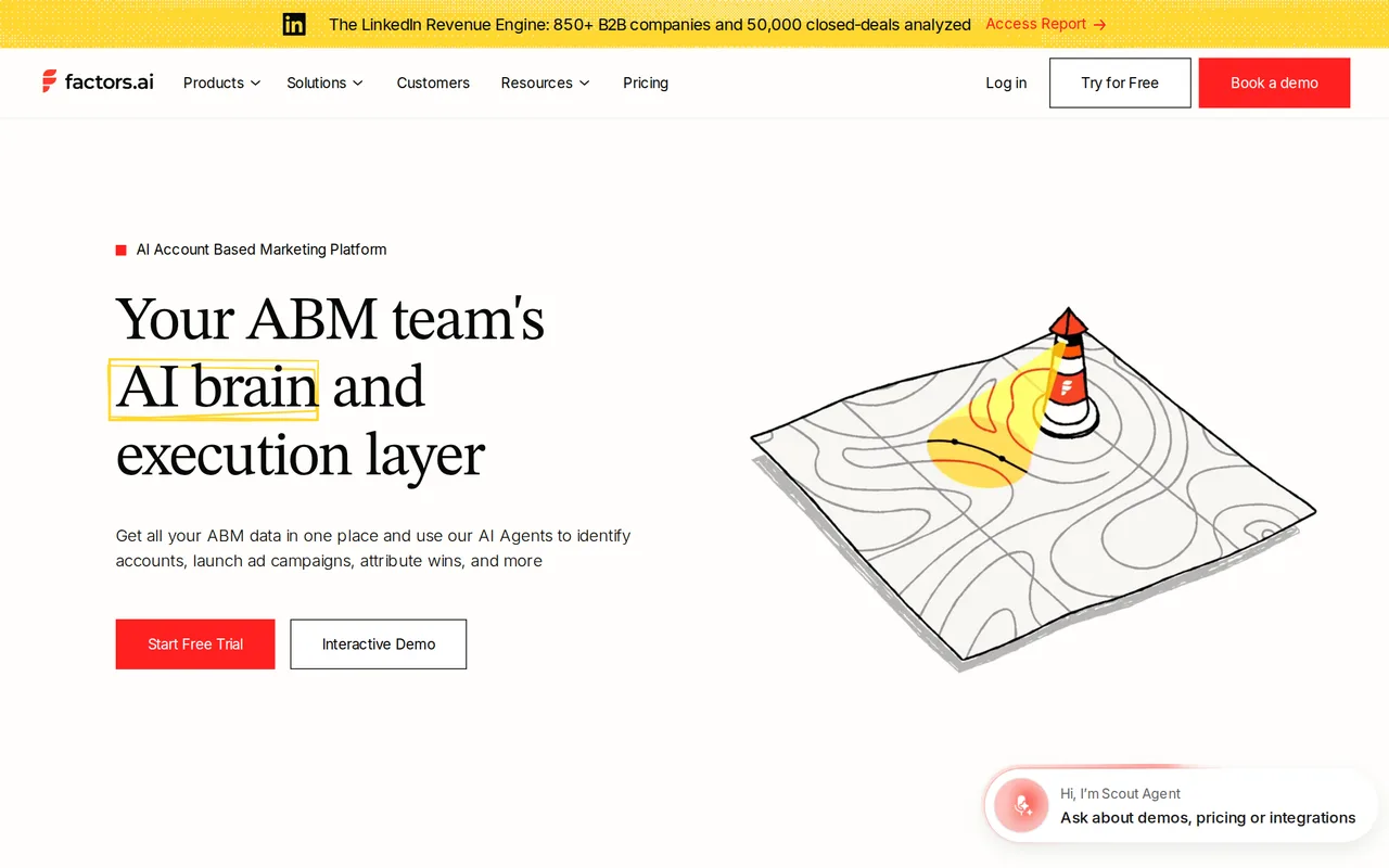 Factors.ai homepage