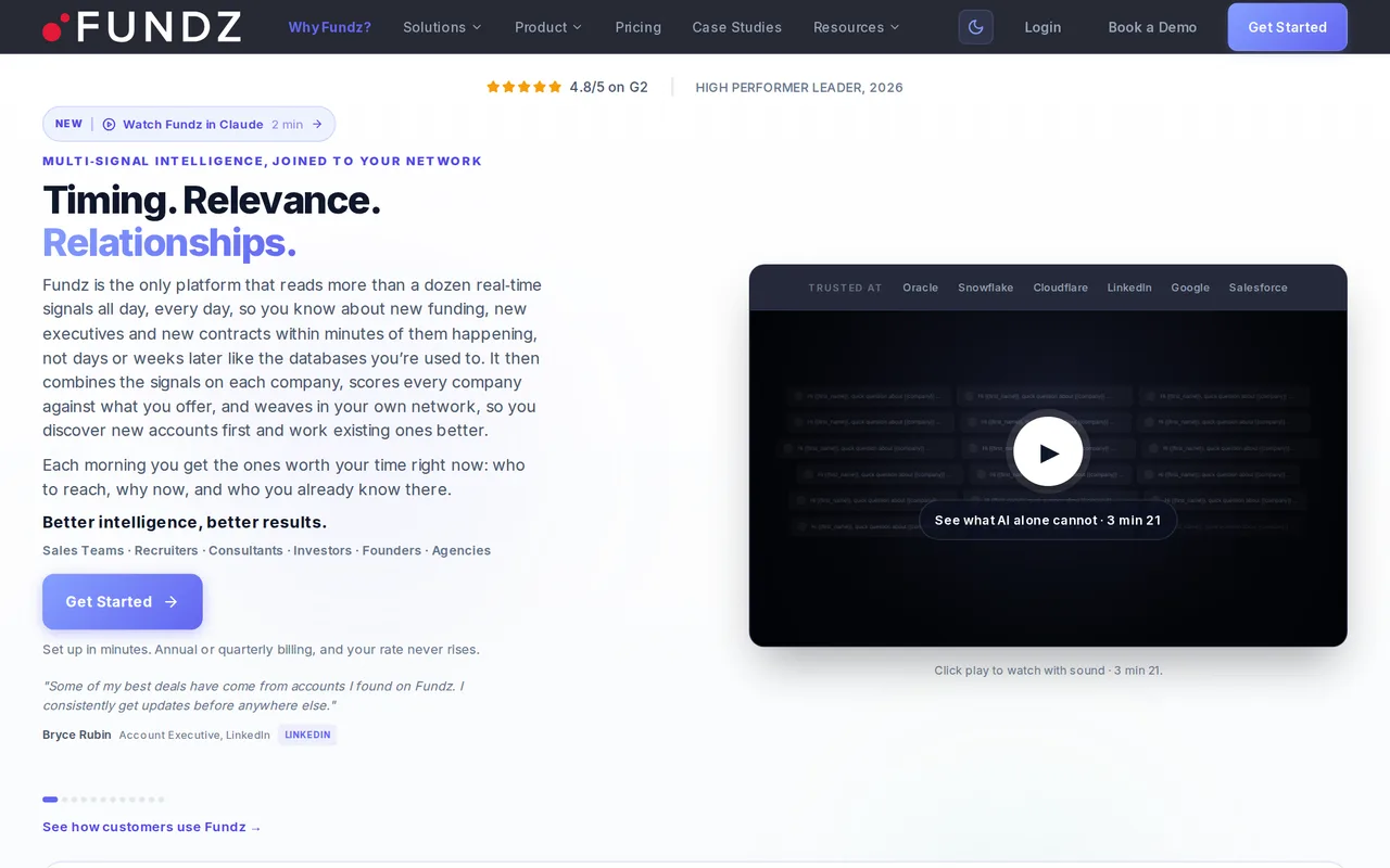 Fundz homepage