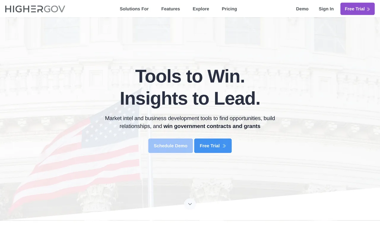 HigherGov homepage