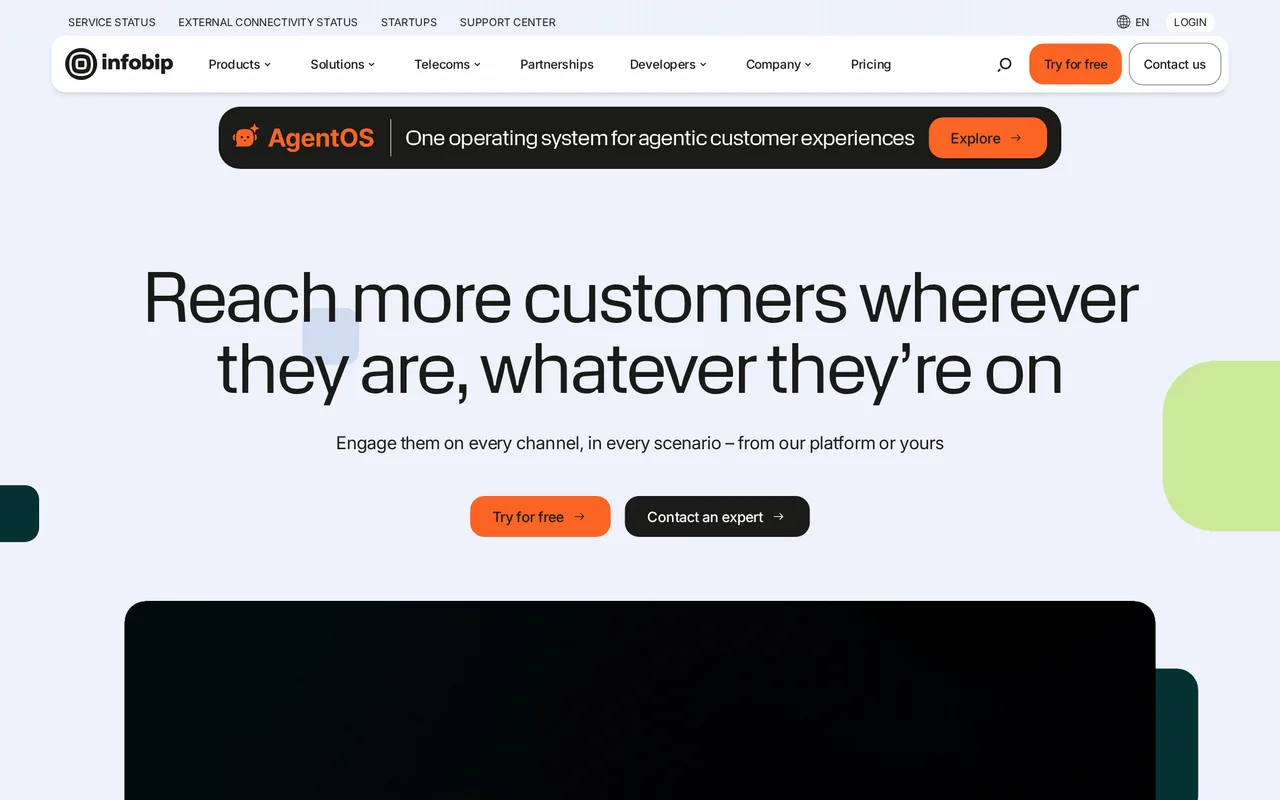 Infobip homepage