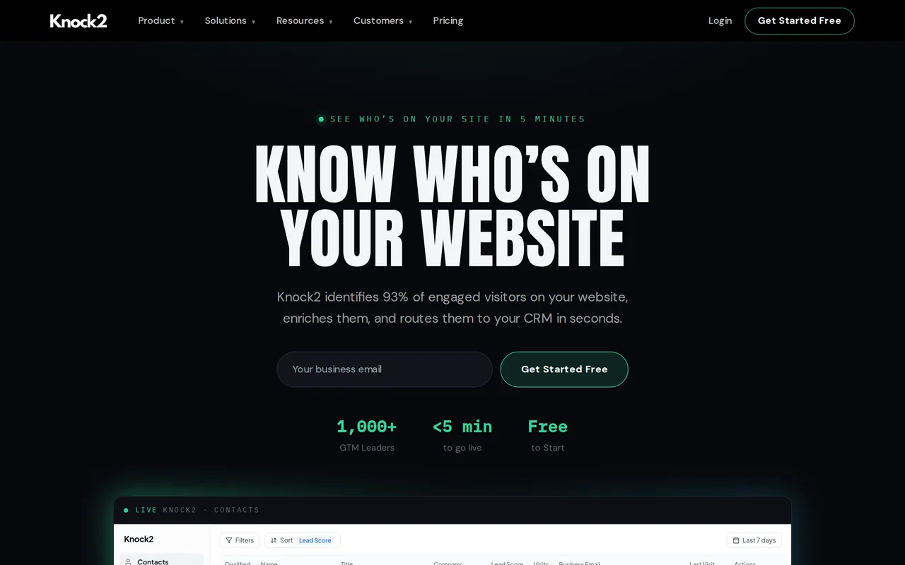 Knock2 homepage