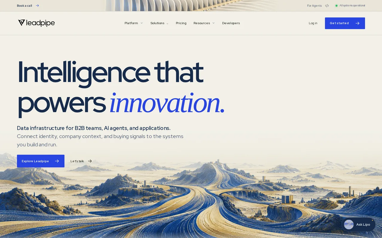 Leadpipe homepage