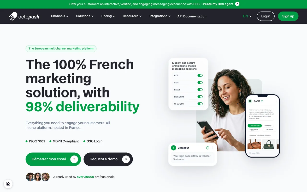 Octopush homepage
