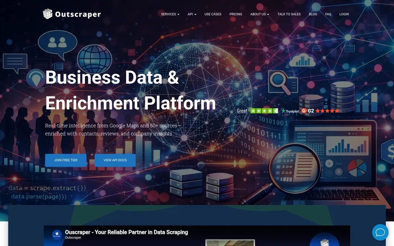 Outscraper homepage