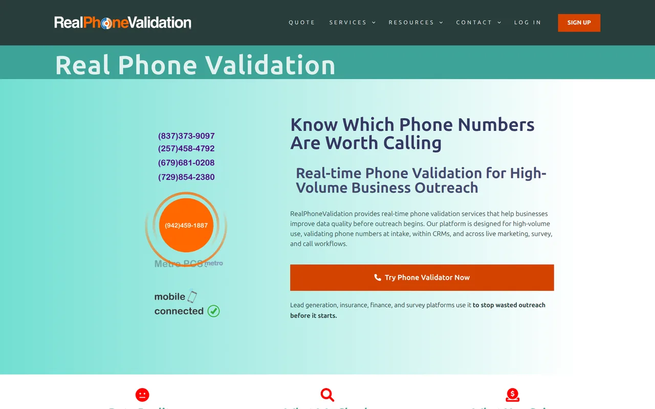 RealPhoneValidation homepage