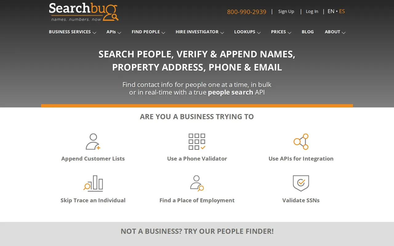 Searchbug homepage