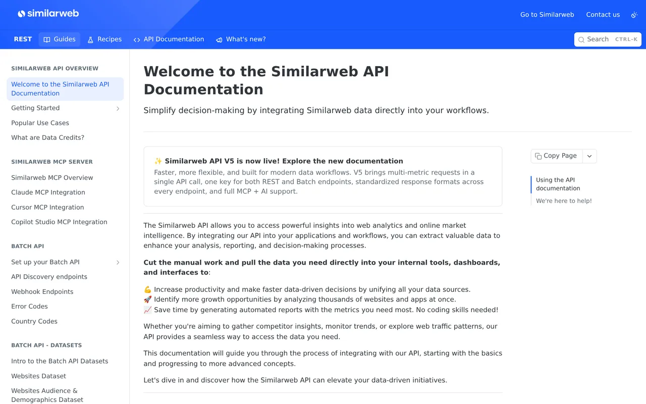 Similarweb api reference