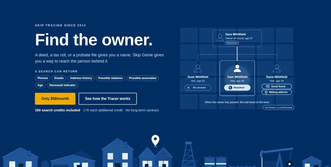 Skip Genie homepage
