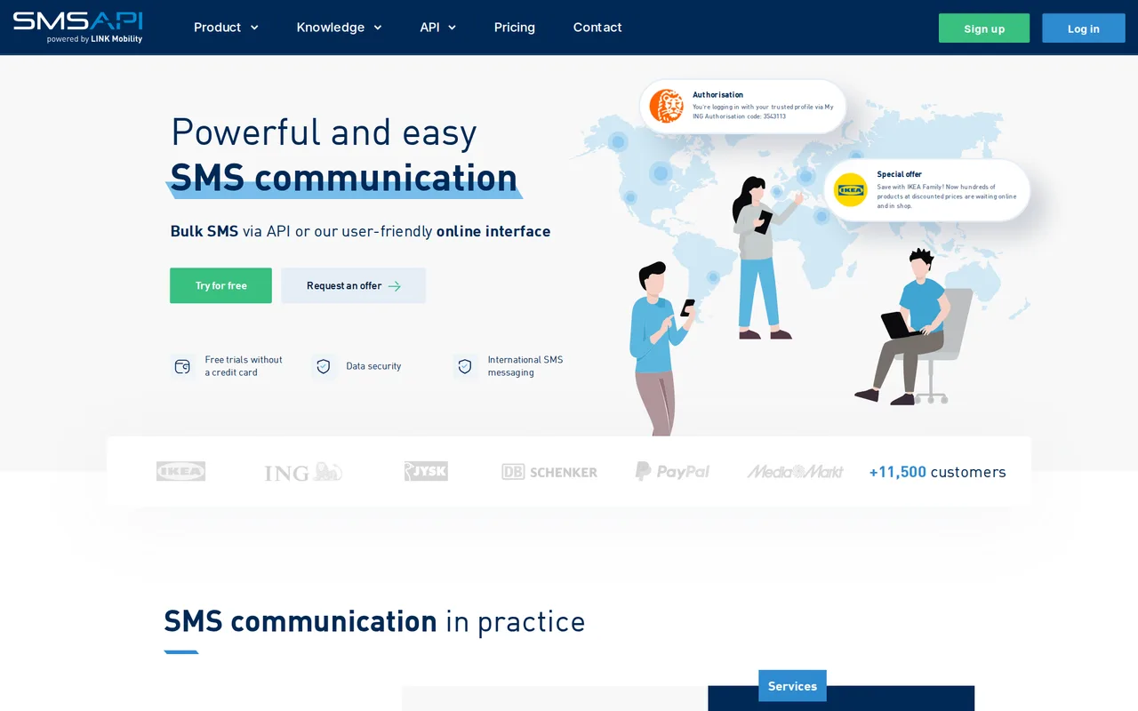 SMSAPI homepage