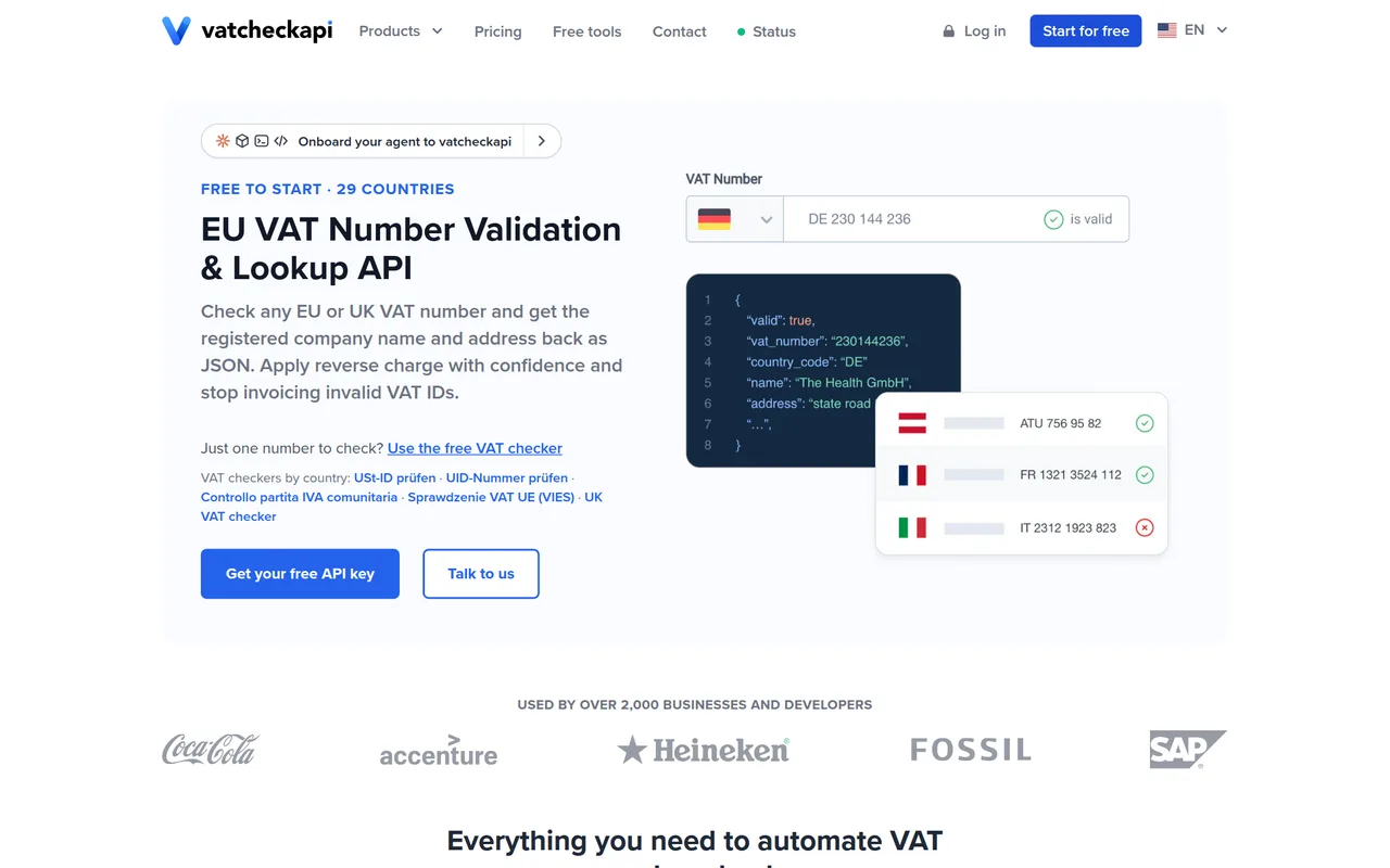 vatcheckapi homepage
