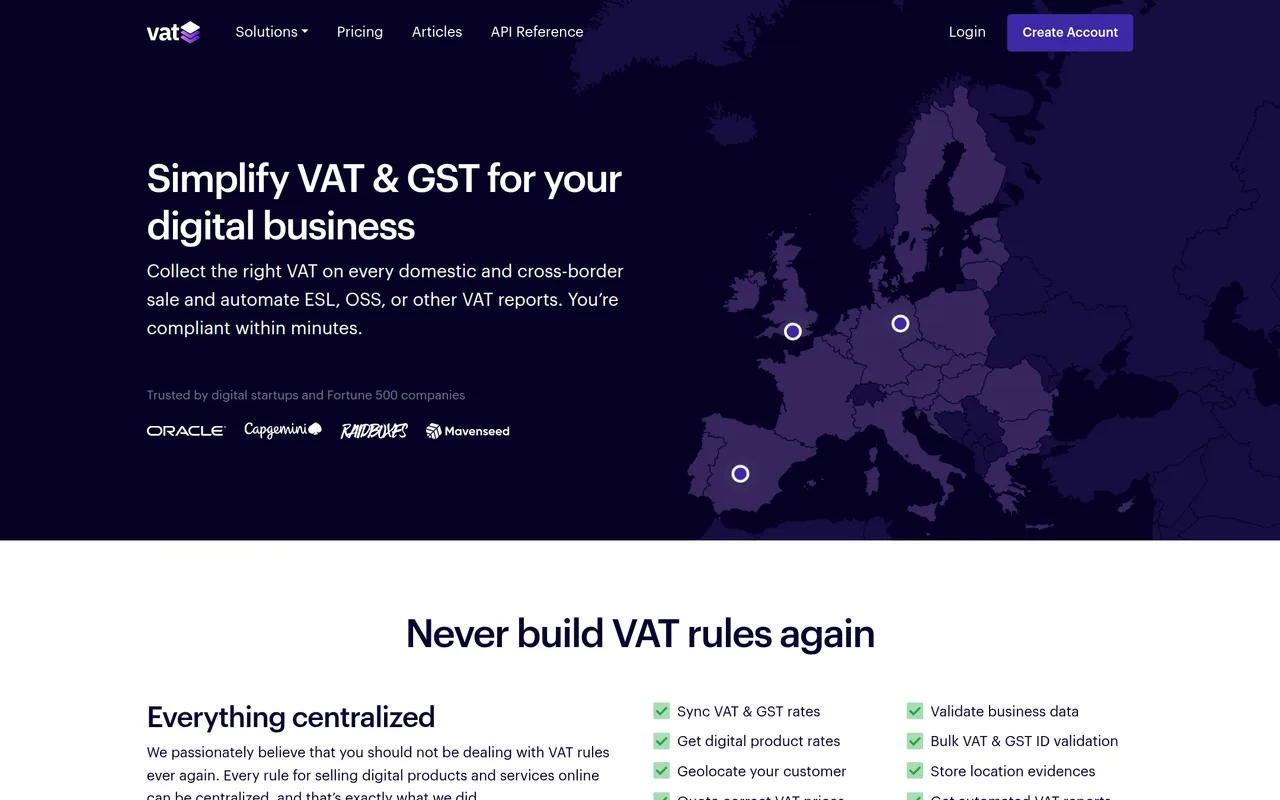 Vatstack homepage