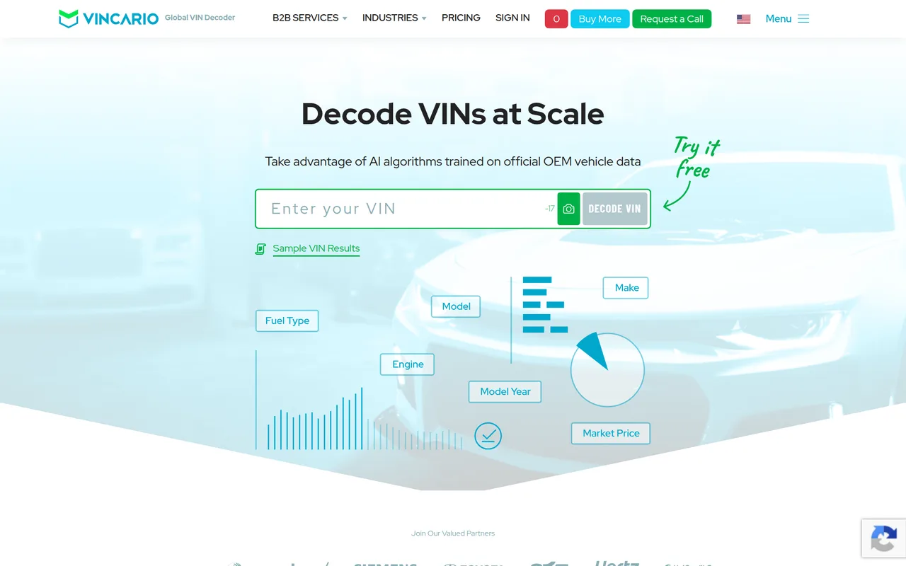 Vincario homepage